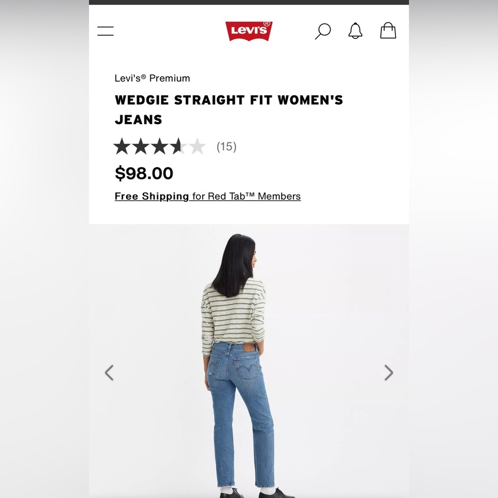 Levi’s Wedgie straight leg Jeans